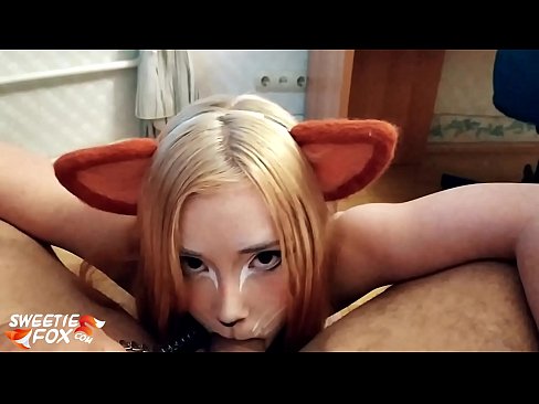 ❤️ Kitsune inomedza mboro uye nekukandira mumuromo make ️ ﹏